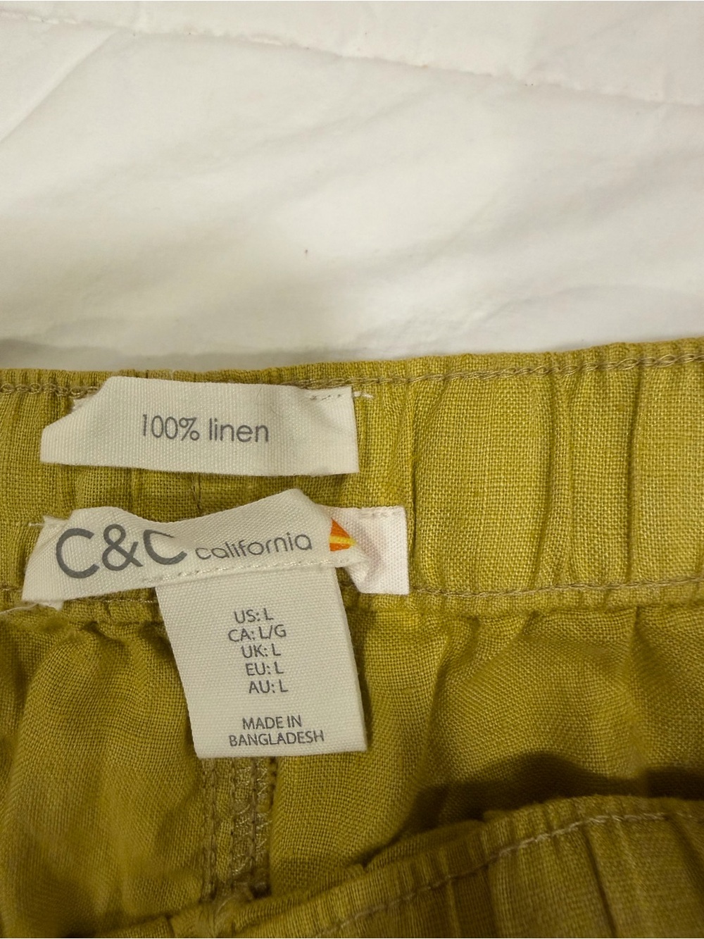 C&C California Drawstring Shorts - Mustard - Picture 9 of 9